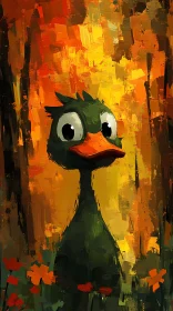 Colorful Abstract Duck Artwork