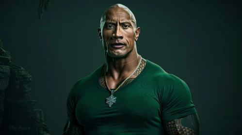 The Rock's Intense Stare and Tattoos