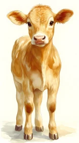 Charming Young Calf Artwork