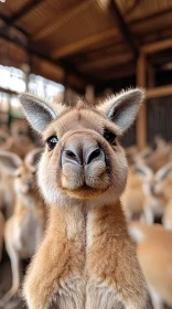 Curious Kangaroo Close-up