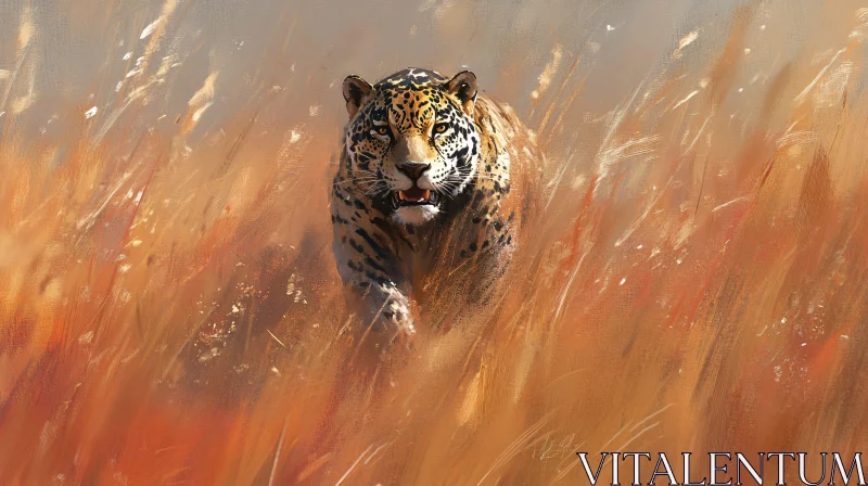 AI ART Tiger on the Hunt