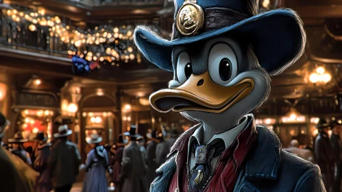 Duck Character in a Detective Setting