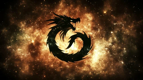 Nebula Dragon Silhouette