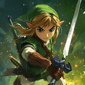 Elf Warrior with Sword