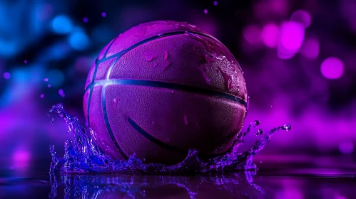 Basketball in Neon Light
