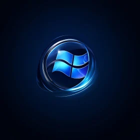 Modern Glowing Blue Logo Design