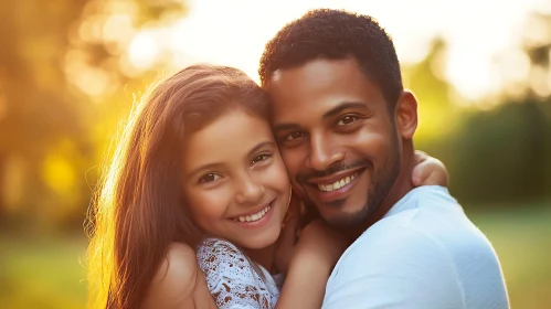 Loving Embrace: Father and Child Portrait