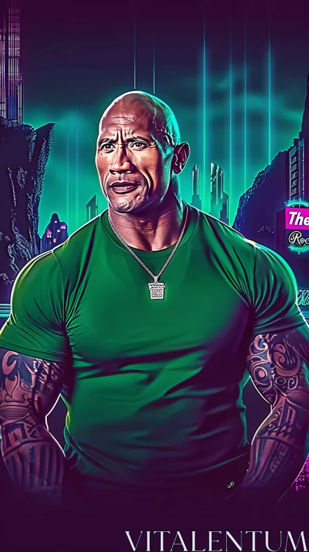 AI ART Sci-Fi Portrait of Dwayne 