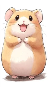 Cute Hamster Drawing