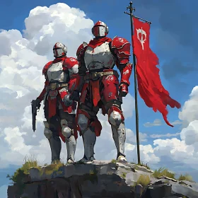 Armored Warriors on Mountain Top