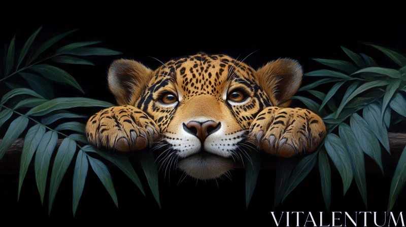 Wildlife Art - Jaguar in Nature AI Image