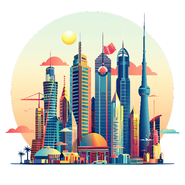 Modern Cityscape T-Shirt Design