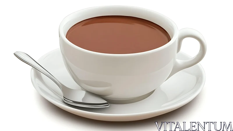 Aromatic Cup of Hot Chocolate Beverage AI Image