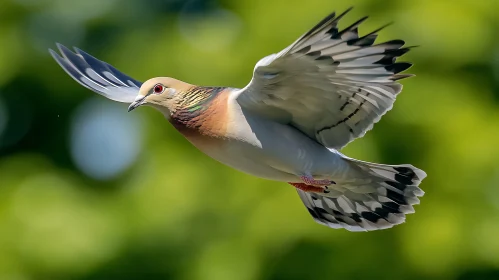 Dove Flying Freely in Natural Habitat