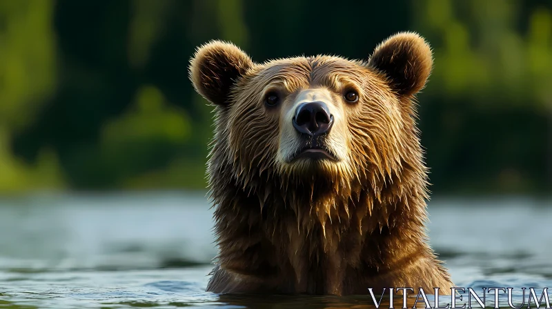 Bear in the Lake AI Image