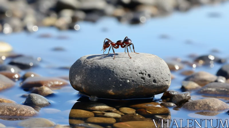 Ant's Journey: A Study in Symmetry and Balance AI Image