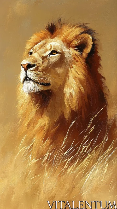 AI ART Regal Lion Artwork