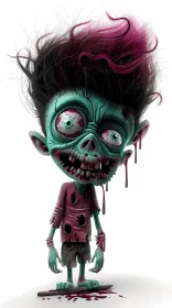 Chilling Cartoon Zombie Illustration