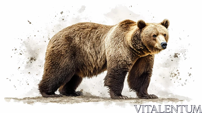 Majestic Brown Bear Art AI Image