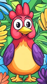Vibrant Cartoon Bird Illustration
