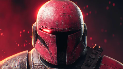Crimson Warrior in Battle Ready Stance