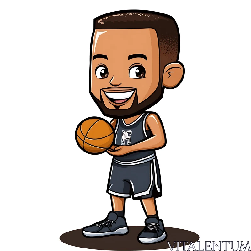 Basketball Cartoon Character AI Image