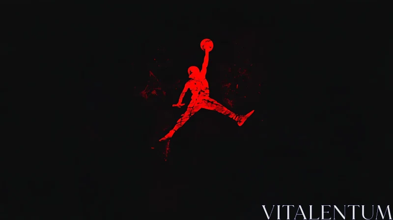 Red on Black Athlete AI Image