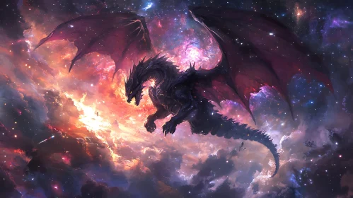 Dragon in Nebula