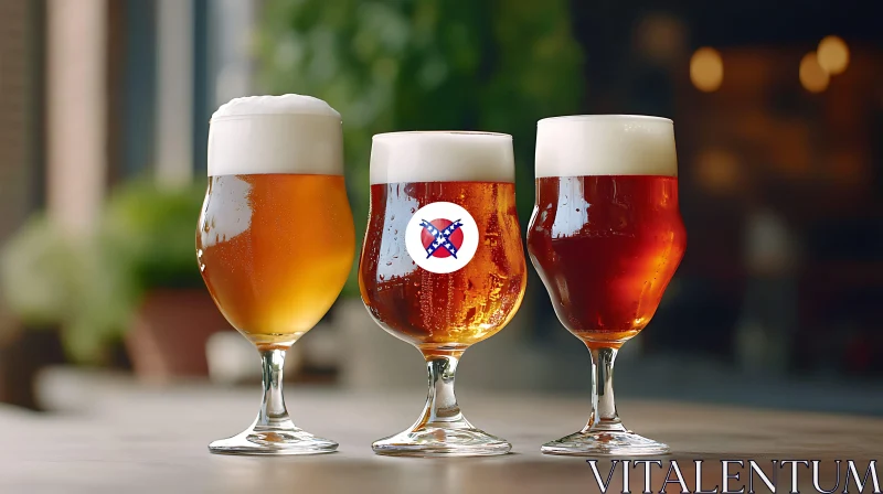 AI ART Trio of Beers: A Colorful Flight