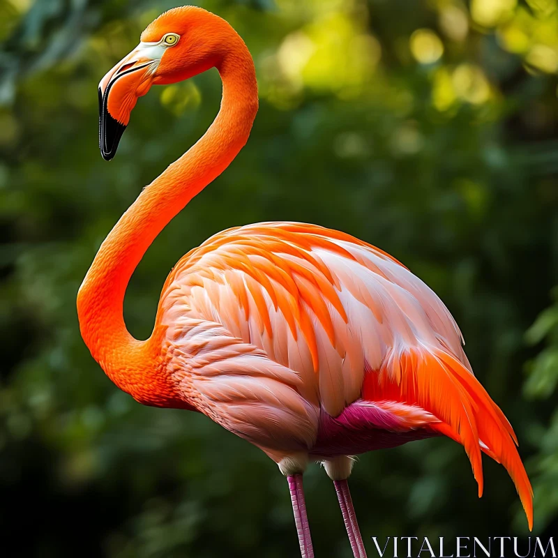 Flamingo in Vivid Plumage AI Image