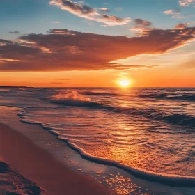 Sunset Over the Ocean