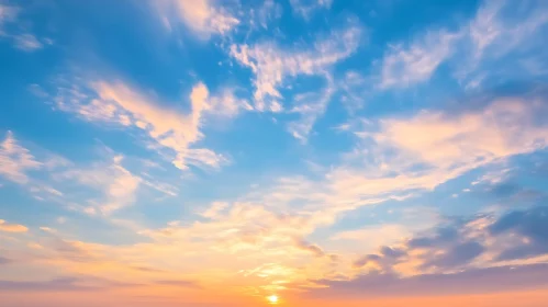 Ethereal Pastel Sky at Sunset