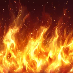 Fiery Inferno with Radiant Oranges and Yellows