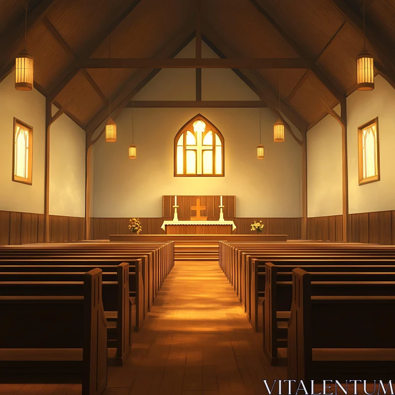 Serene Church Sanctuary AI Image