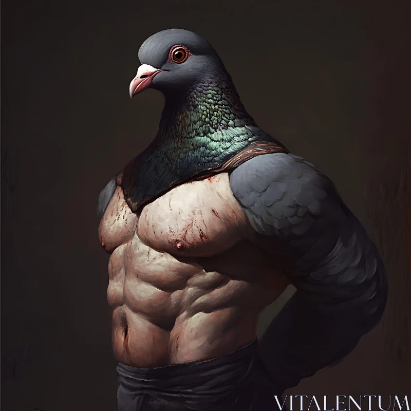 AI ART Hybrid Pigeon: Strength and Feathered Grace