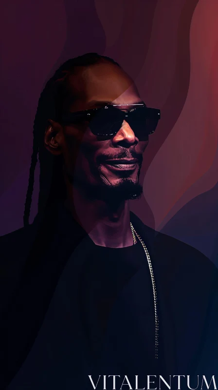 AI ART Snoop Dogg Wearing Sunglasses