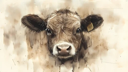 Expressive Cow in Art