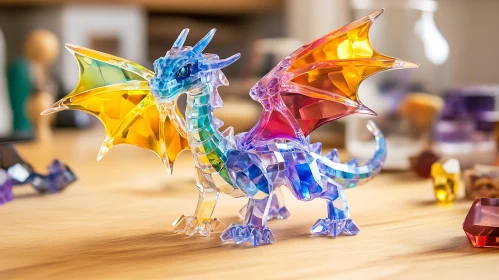 Prismatic Dragon Sculpture