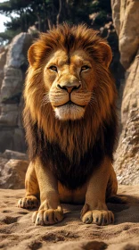 Regal Lion Portrait