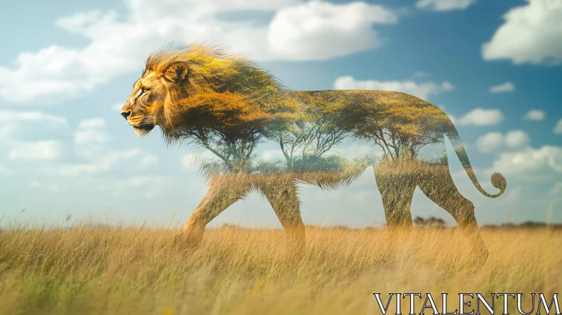 AI ART King of the Savanna