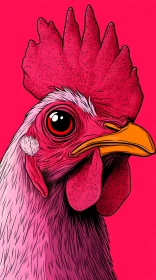 Vivid Chicken Art