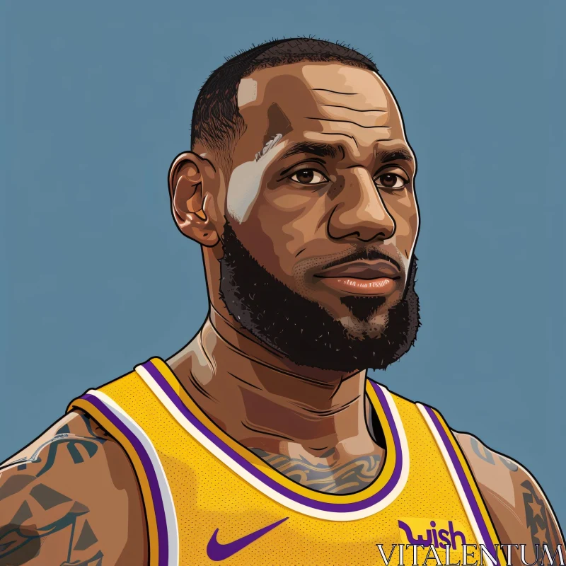 AI ART LeBron James Basketball Art