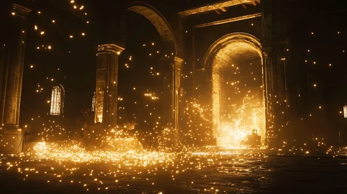 Illuminated Arches and Floating Embers