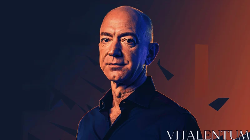 Jeff Bezos in a Dramatic Artistic Setting AI Image