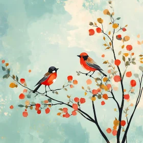 Two Birds in Autumn
