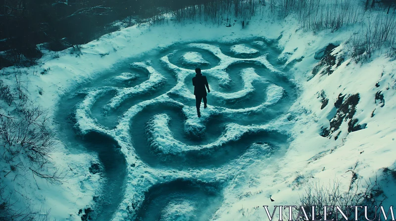 Winter Brain Maze Adventure AI Image