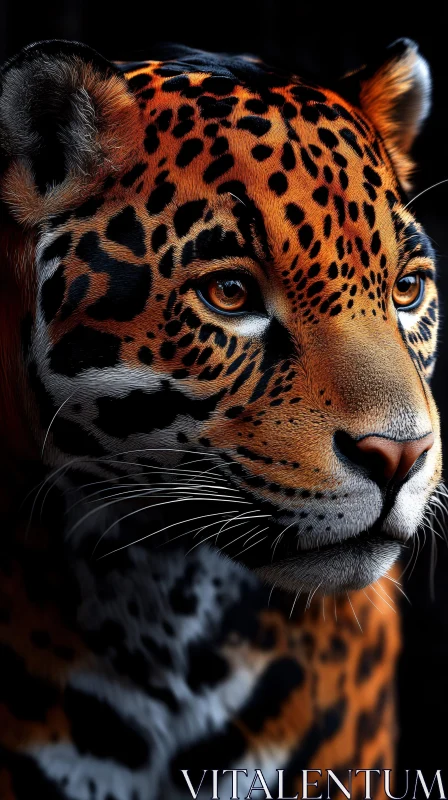 Detailed Leopard Portrait AI Image