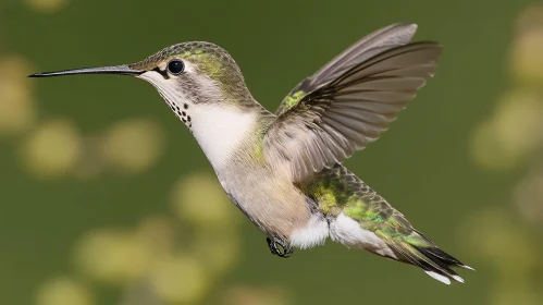 Hovering Hummingbird in Natural Light