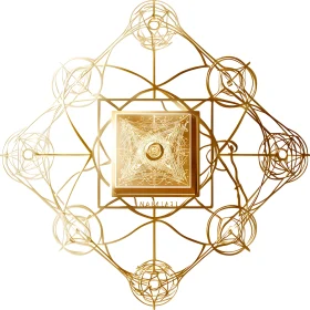 Abstract Golden Geometric Art