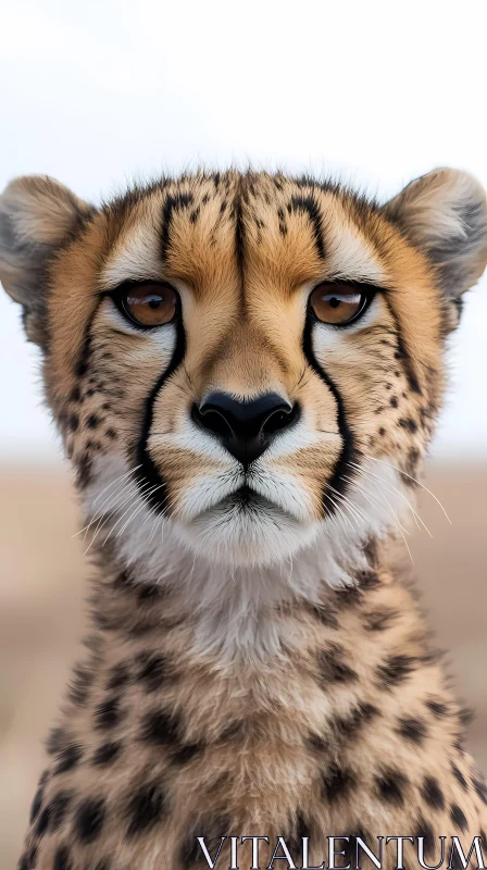 AI ART Close-Up of a Majestic Cheetah